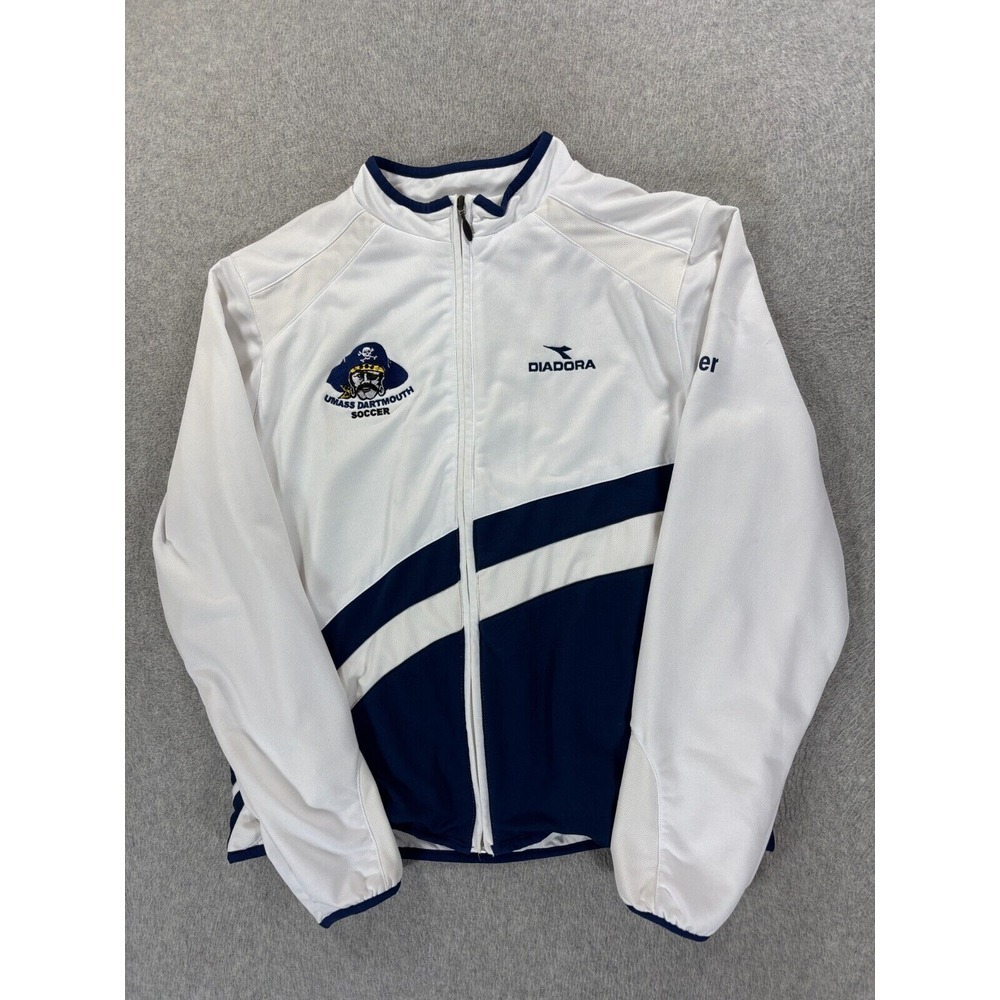 UMASS Dartmouth Corsair Authentic Team Issue SOCCER‎ Jacket (Men's Large) White